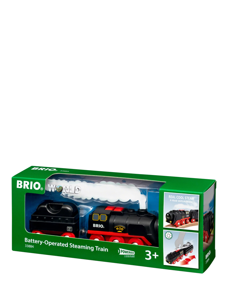 BRIO battery-operated steaming train toy (British brand)
