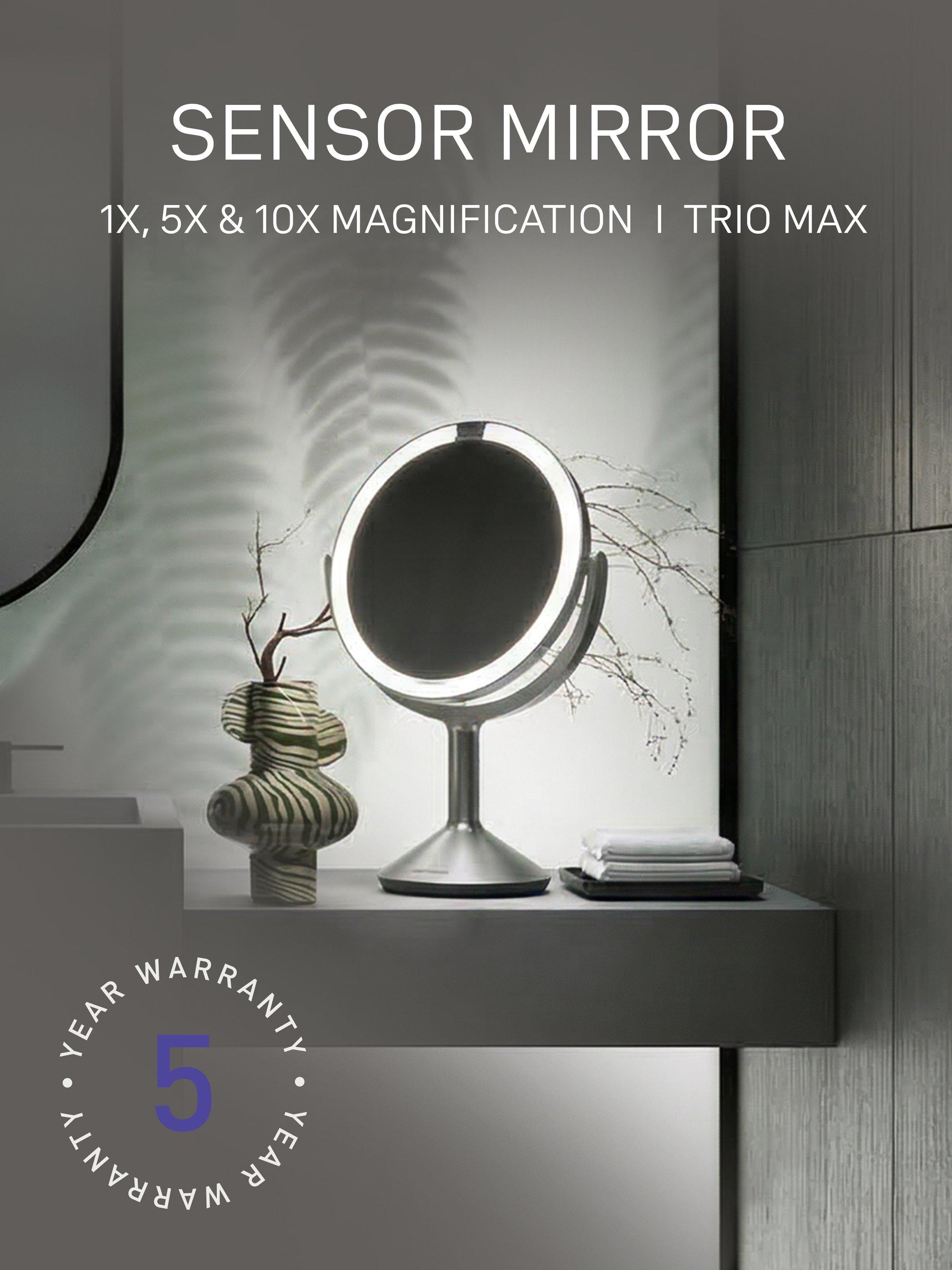 Simplehuman Sensor Trio Max mirror brushed stainless steel - British product