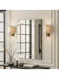 Yearn bevelled glass rectangular wall mirror with black frame - British product