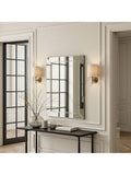Yearn bevelled glass rectangular wall mirror with black frame - British product