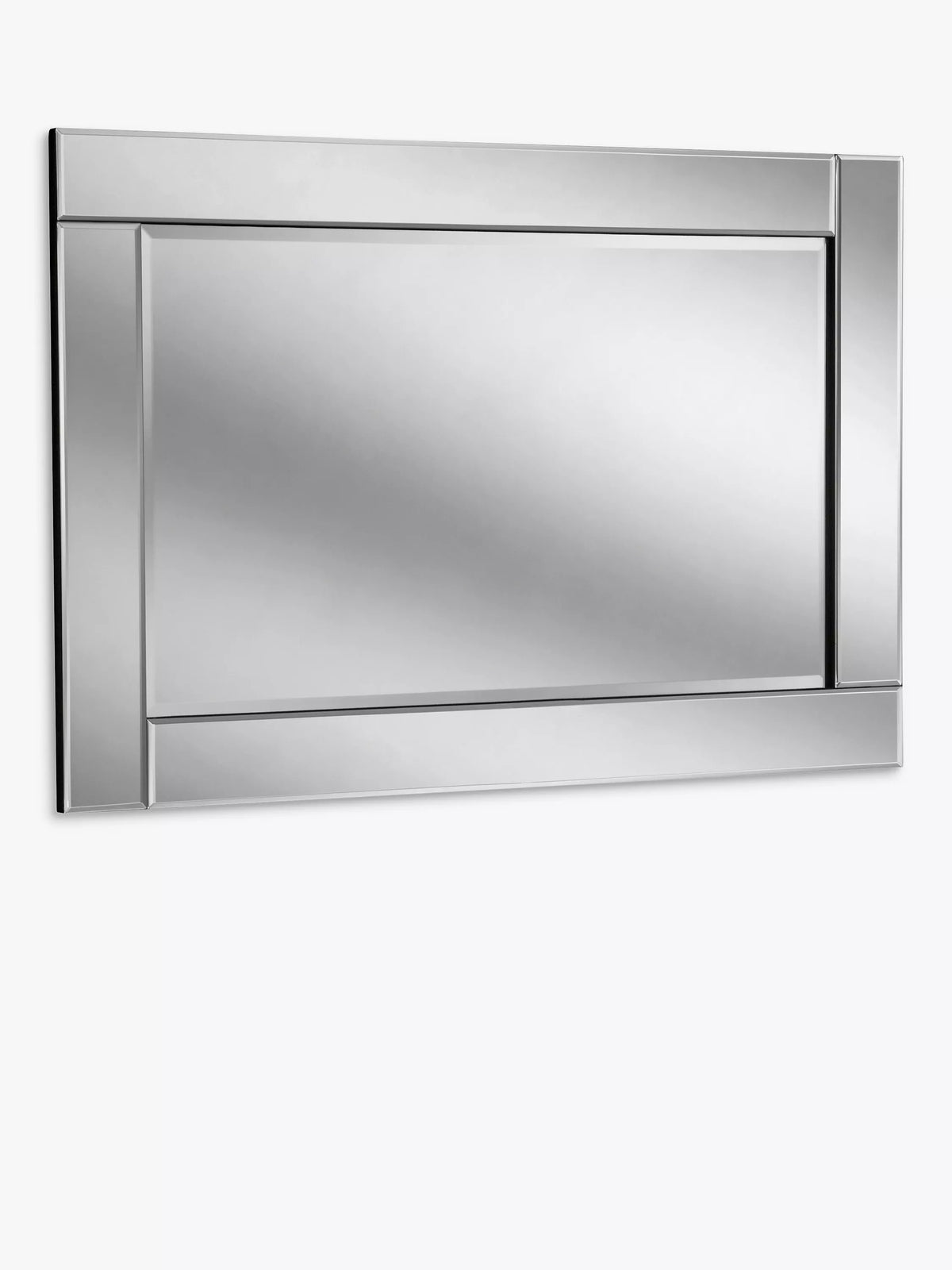 Yearn bevelled glass mirror 90x60cm black frame, UK version