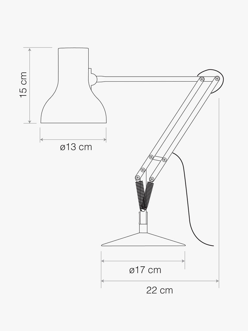 Anglepoise Type 75 Mini Desk Lamp, imported from the UK