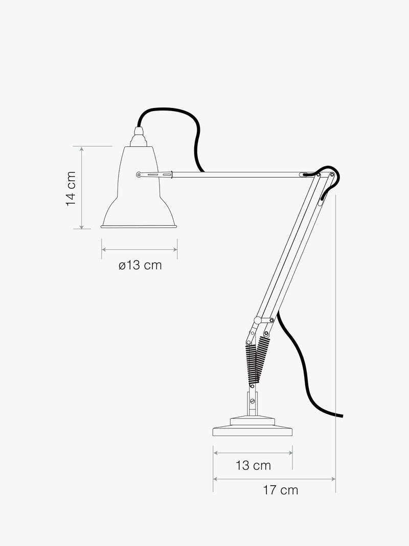 Anglepoise Original 1227 mini desk lamp black gloss - British product
