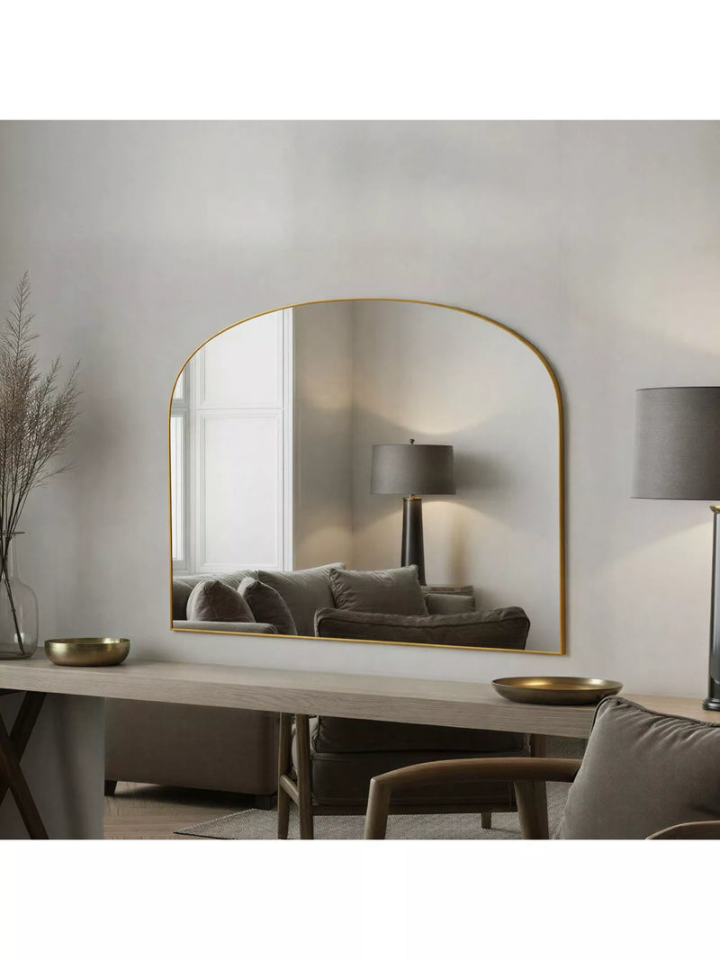Yearn Gilt Wood Framed Overmantel Wall Mirror, 70 x 92cm