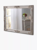 Yearn Baroque Rectangular Wood Framed Wall Mirror