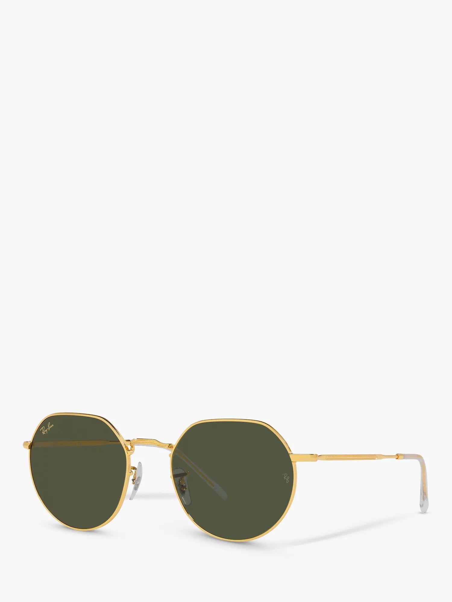 Ray-Ban Jack hexagonal sunglasses gold classic green, imported from the UK