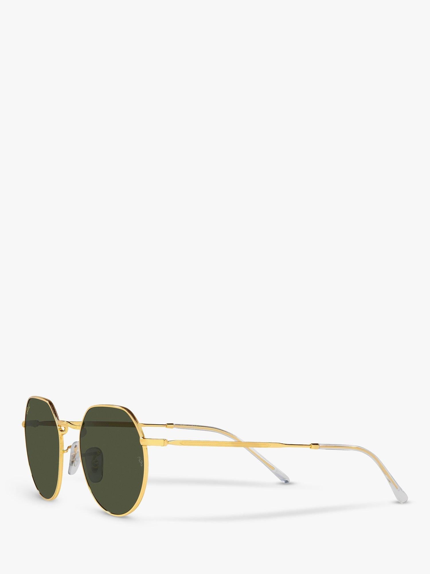 Ray-Ban Jack hexagonal sunglasses gold classic green, imported from the UK