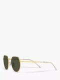 Ray-Ban Jack hexagonal sunglasses gold classic green, imported from the UK