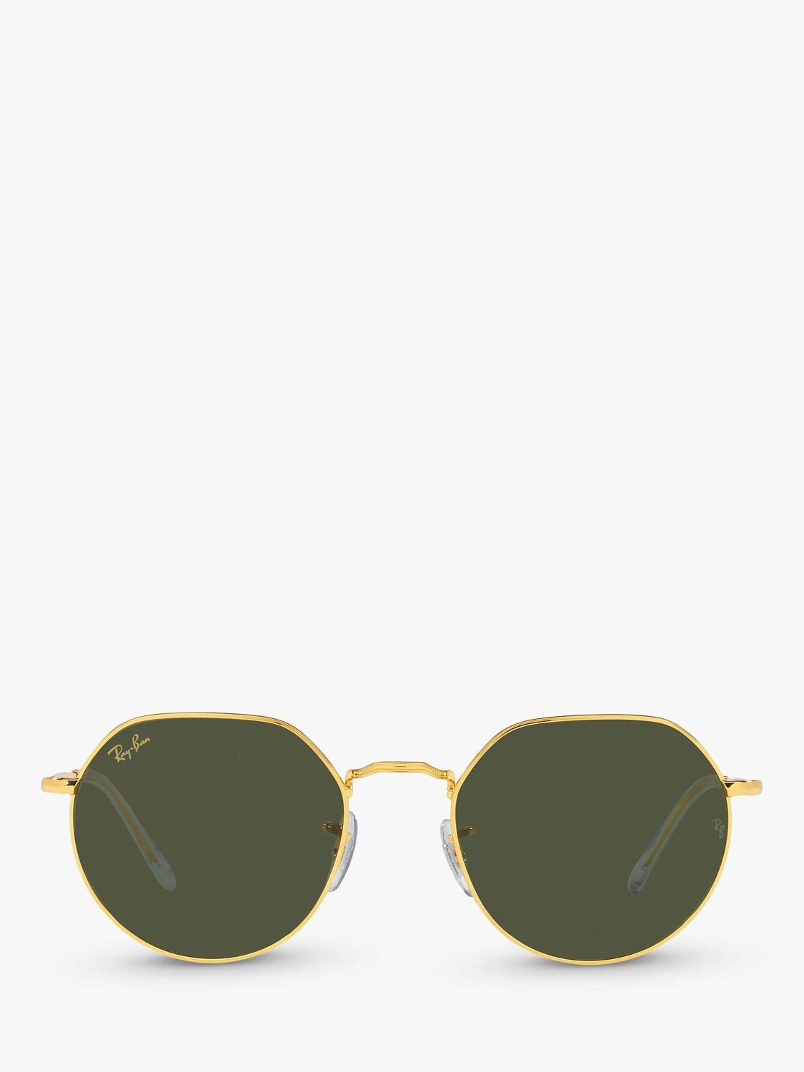 Ray-Ban Jack hexagonal sunglasses gold classic green, imported from the UK