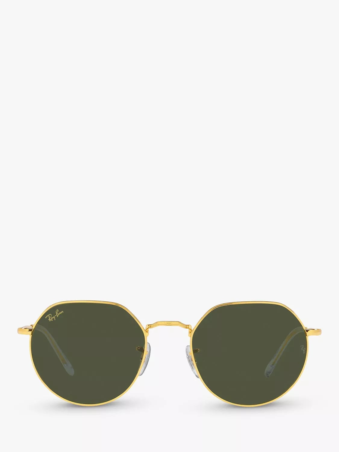 Ray-Ban Jack hexagonal sunglasses gold classic green, imported from the UK