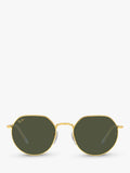 Ray-Ban Jack hexagonal sunglasses gold classic green, imported from the UK