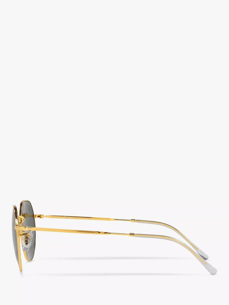 Ray-Ban Jack hexagonal sunglasses gold classic green, imported from the UK