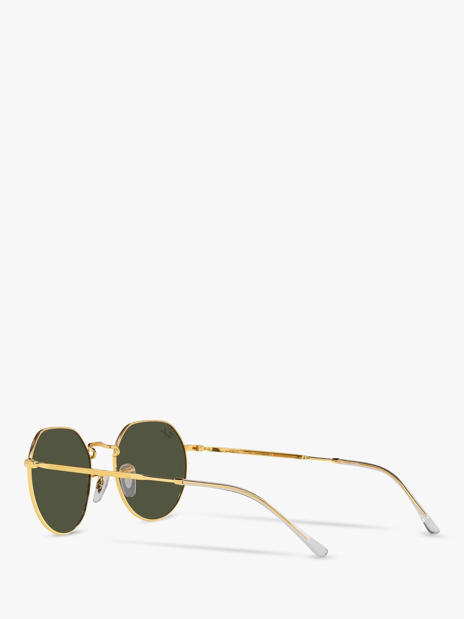 Ray-Ban Jack hexagonal sunglasses gold classic green, imported from the UK