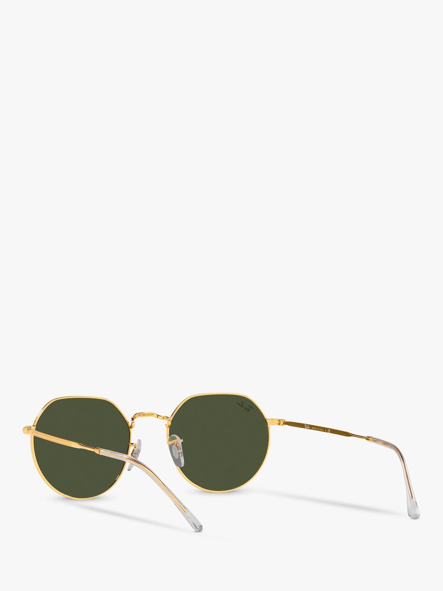 Ray-Ban Jack hexagonal sunglasses gold classic green, imported from the UK