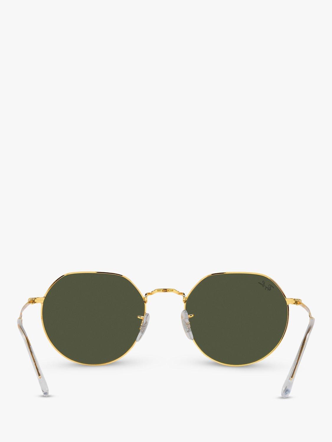 Ray-Ban Jack hexagonal sunglasses gold classic green, imported from the UK