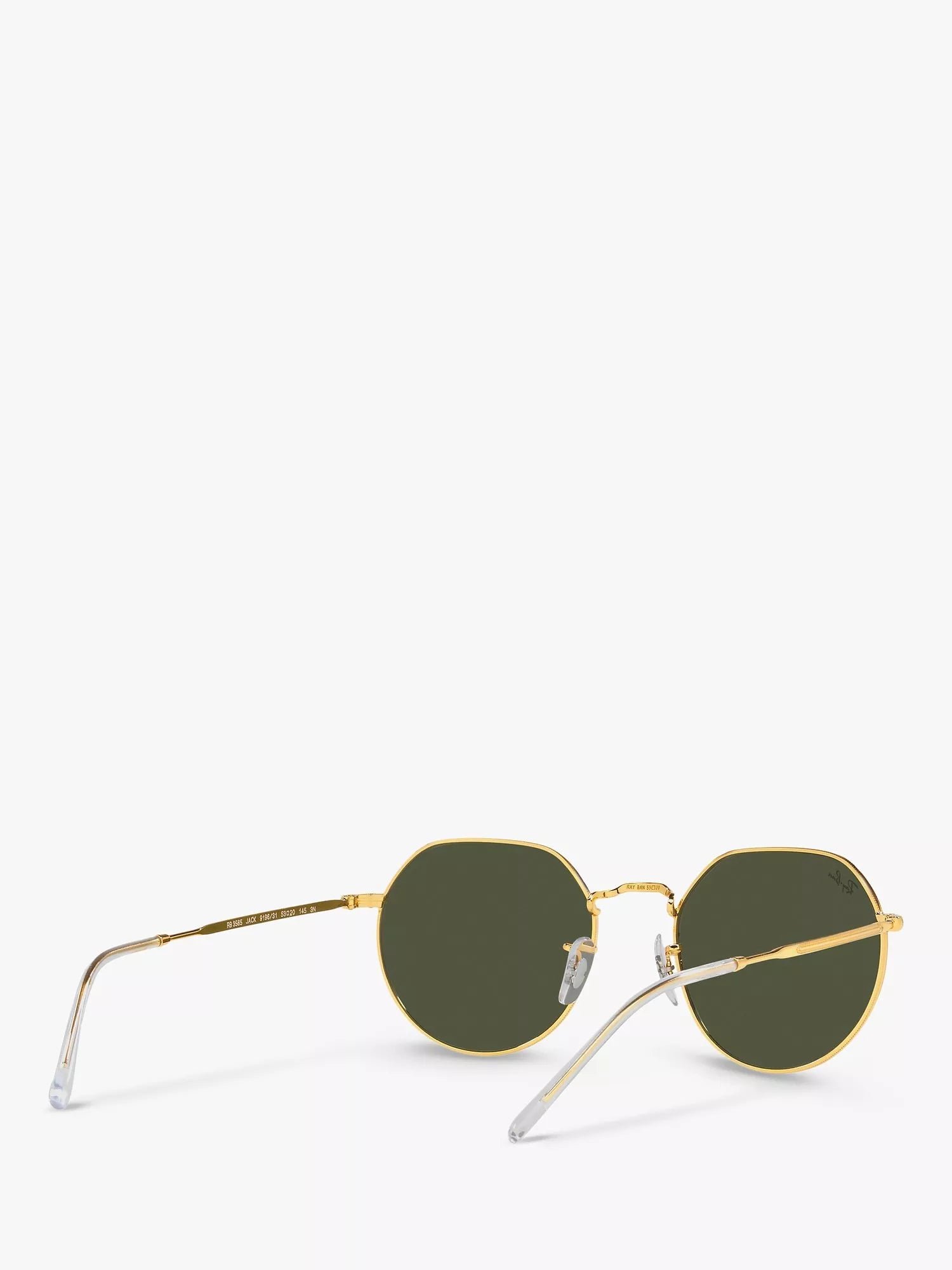 Ray-Ban Jack hexagonal sunglasses gold classic green, imported from the UK