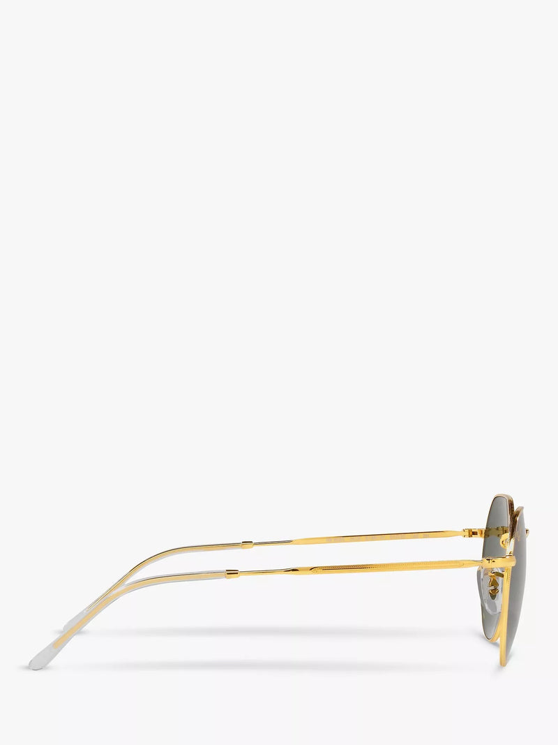 Ray-Ban Jack hexagonal sunglasses gold classic green, imported from the UK