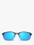Oakley Wire Tap sunglasses satin black mirror blue, imported from the UK