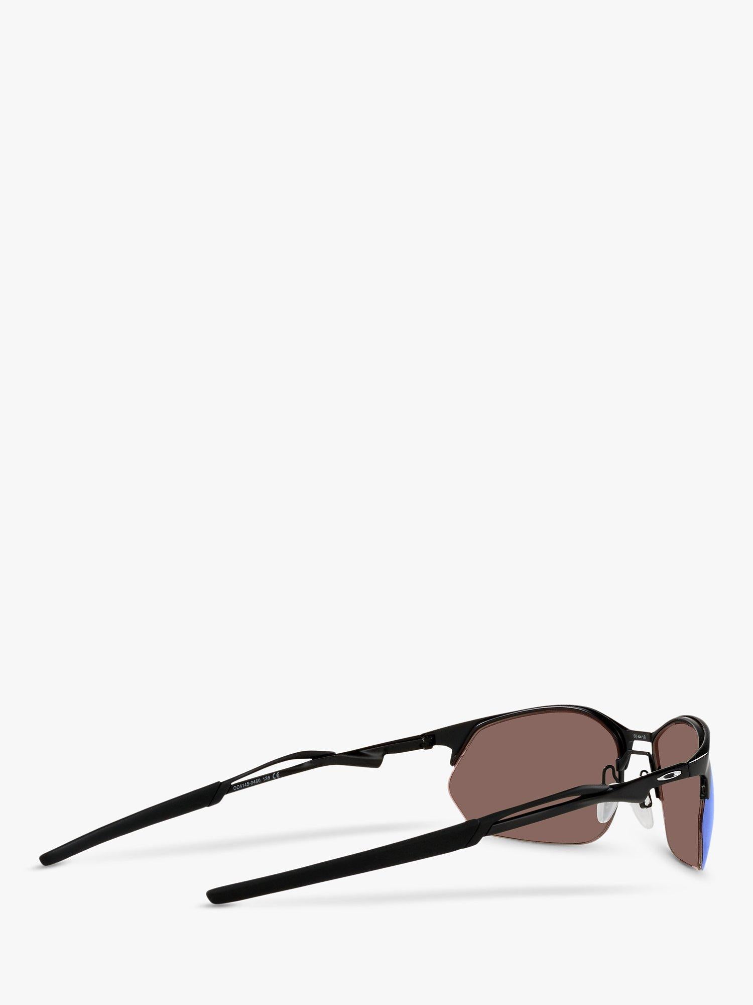Oakley Wire Tap sunglasses satin black mirror blue, imported from the UK