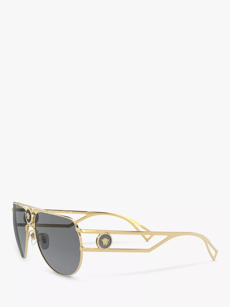 Versace aviator sunglasses gold metal frame, imported from the UK