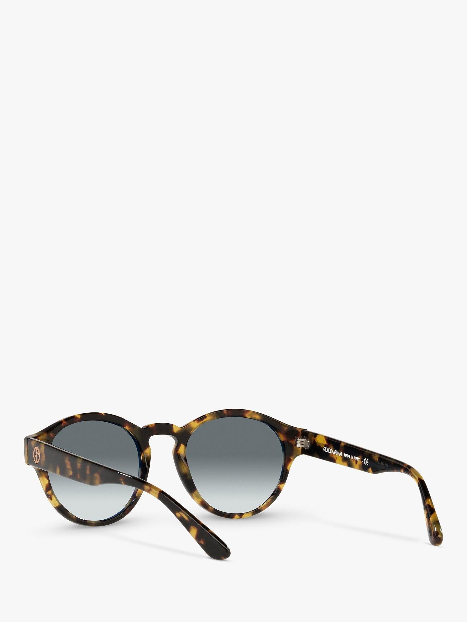 Giorgio Armani oval sunglasses yellow Havana grey gradient - British product
