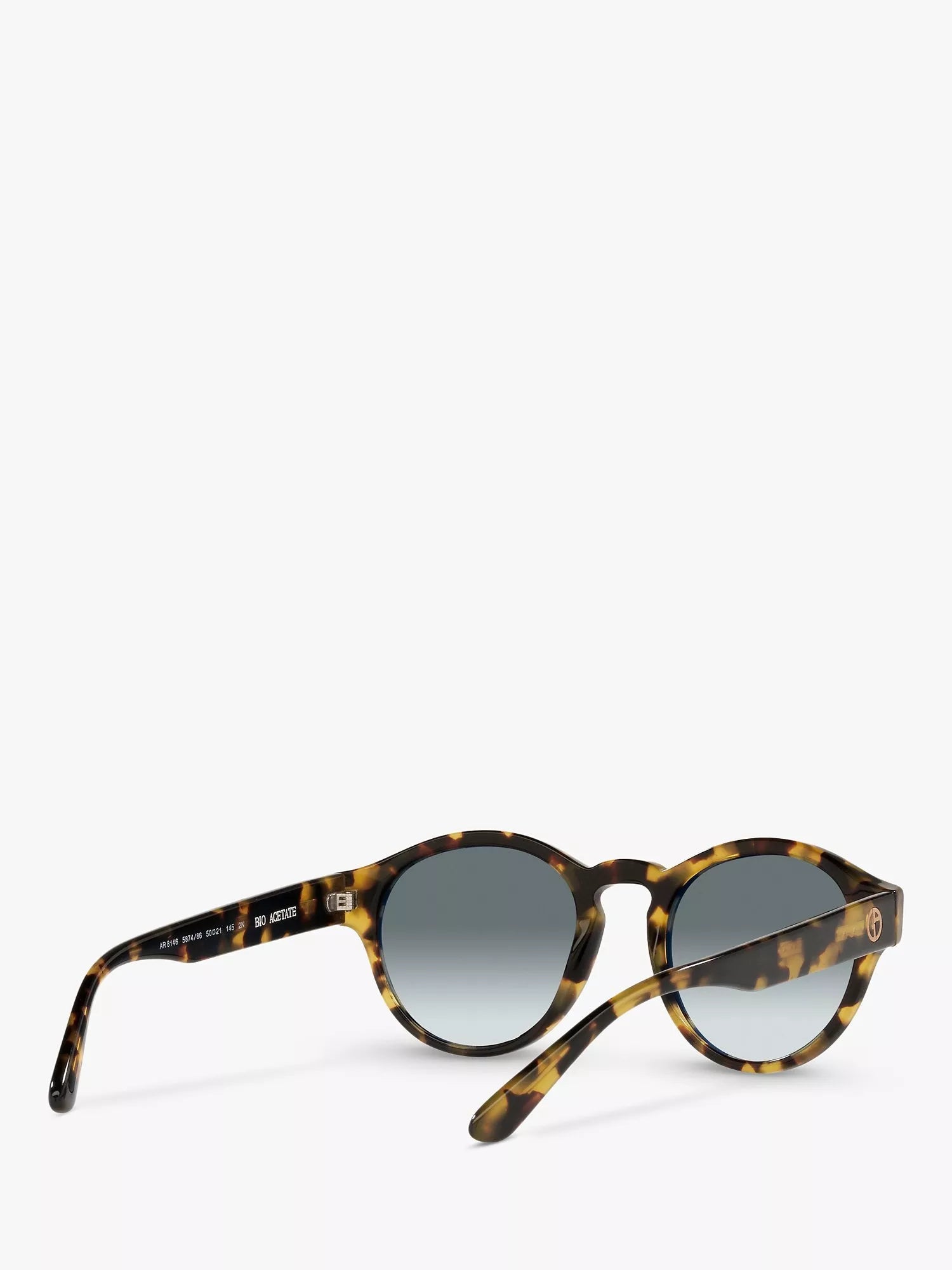 Giorgio Armani oval sunglasses yellow Havana grey gradient - British product