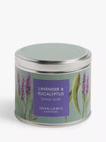 John Lewis lavender and eucalyptus scented candle in a tin, 225g, UK version