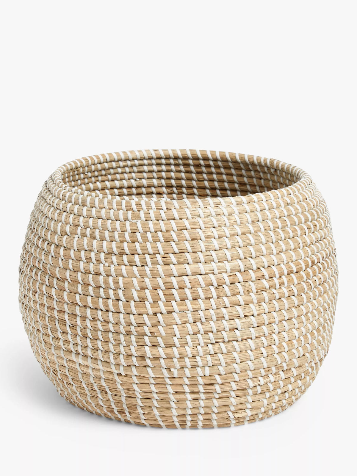 John Lewis seagrass indoor planter natural white H25x32cm (British brand)
