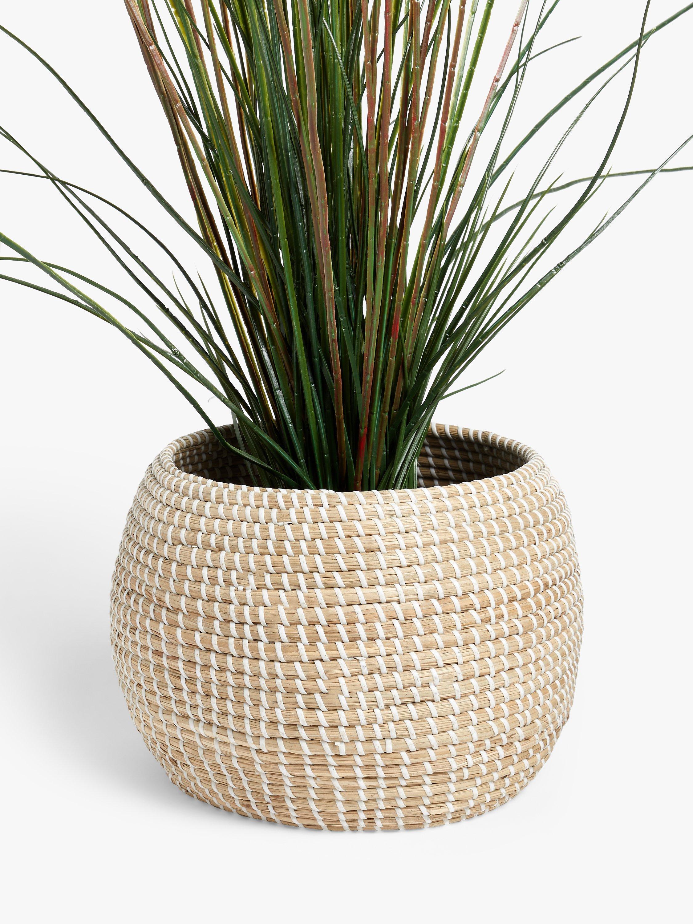 John Lewis seagrass indoor planter natural white H25x32cm (British brand)