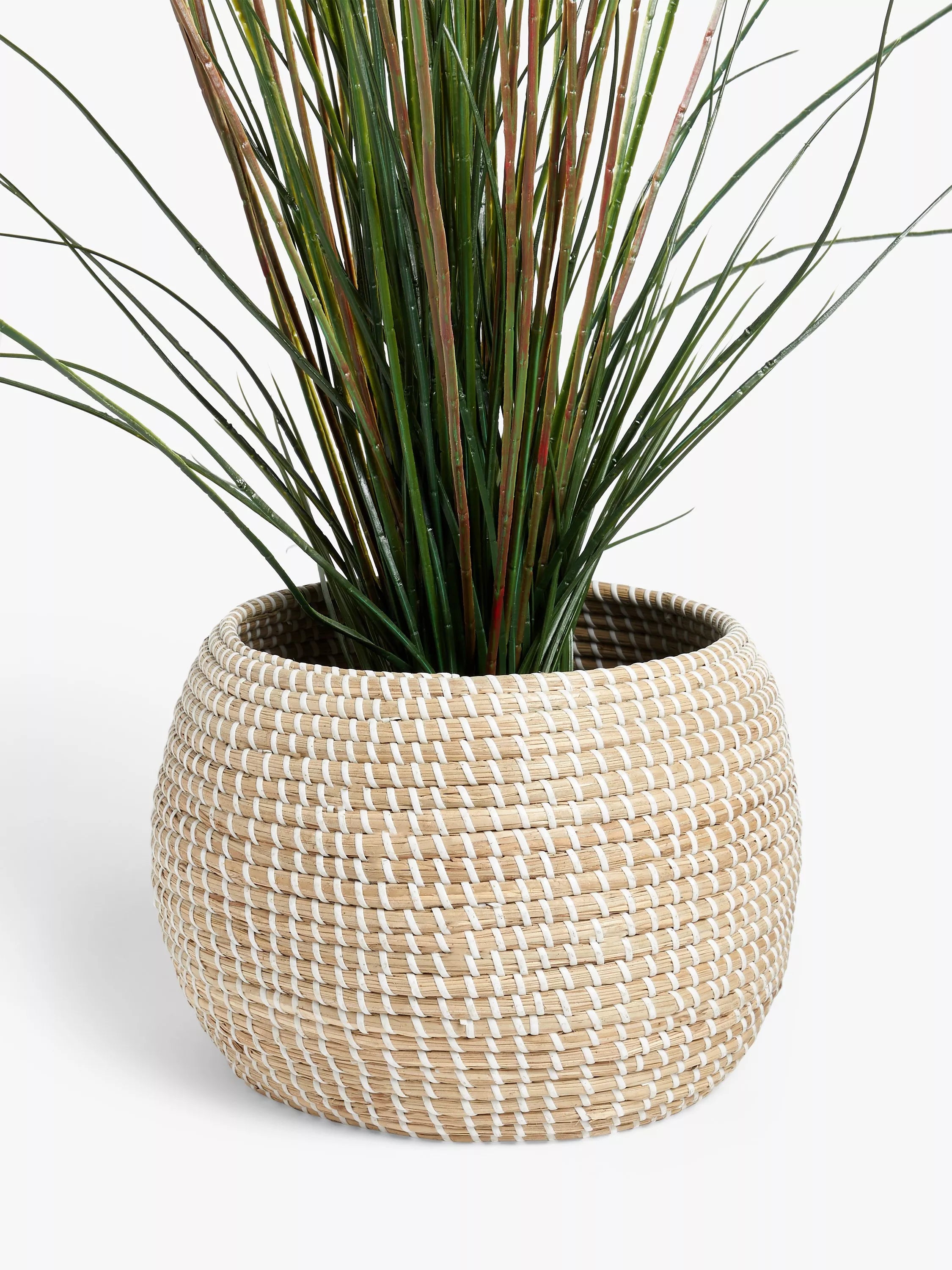 John Lewis seagrass indoor planter natural white H25x32cm (British brand)
