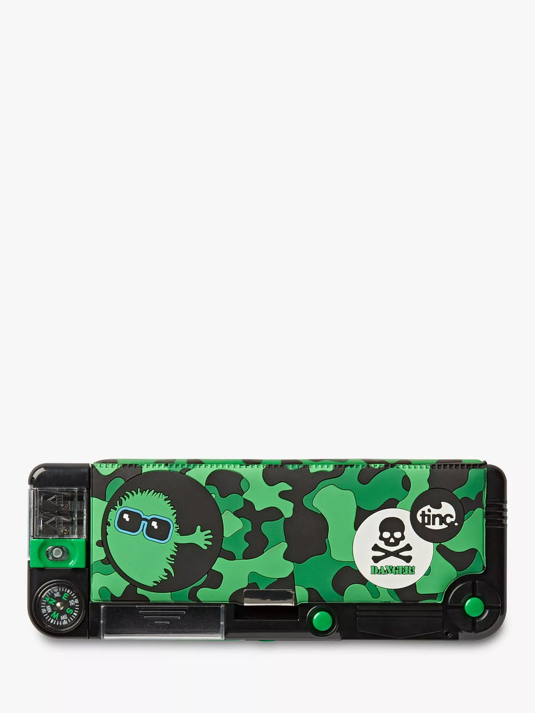 Tinc Camouflage Snap Compartment Pencil Case