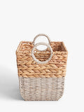 John Lewis storage basket in water hyacinth and paper rope - British product