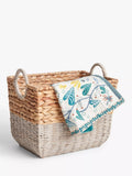 John Lewis storage basket in water hyacinth and paper rope - British product