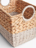 John Lewis storage basket in water hyacinth and paper rope - British product