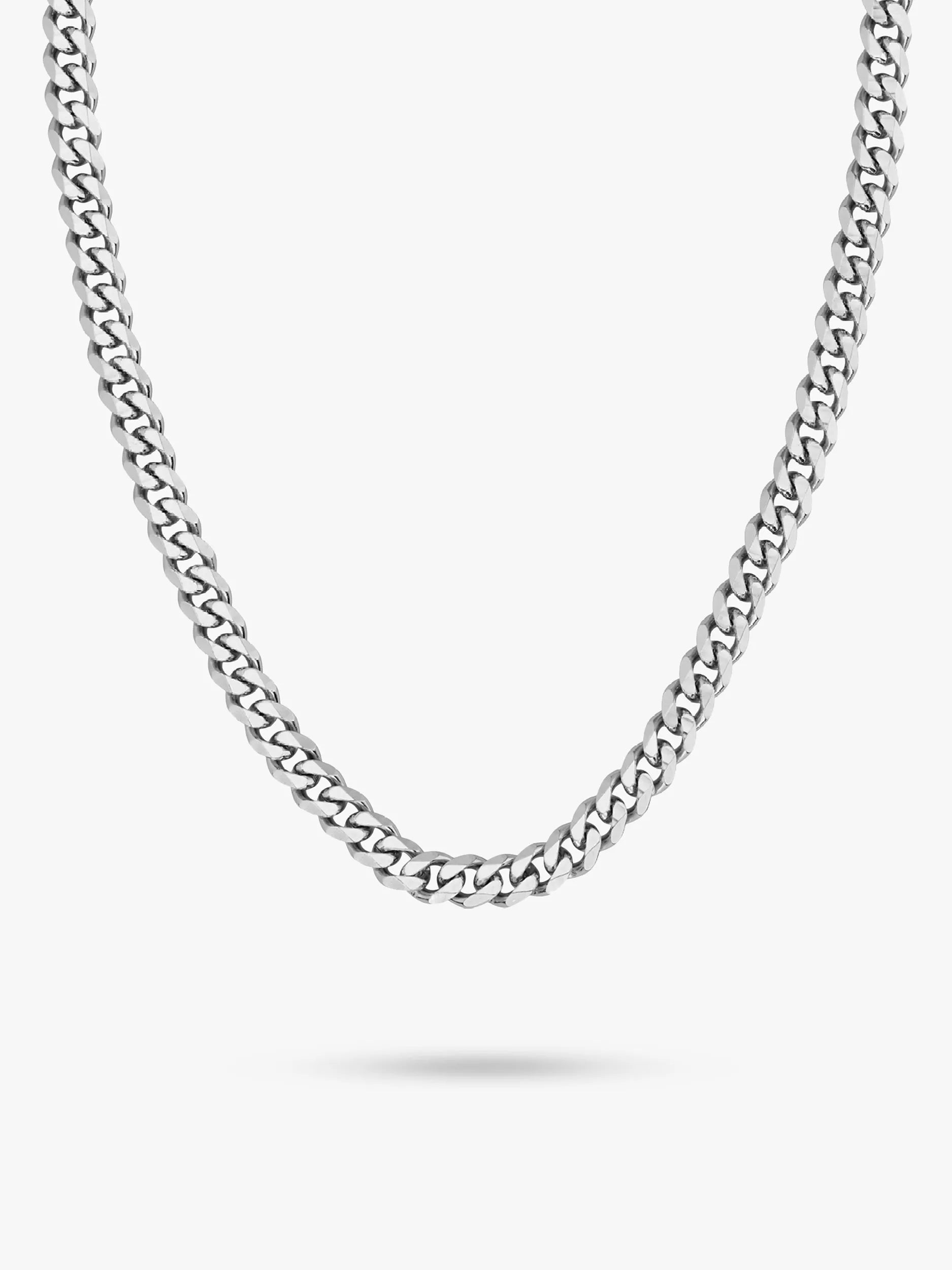 HUGO BOSS silver curb chain necklace, UK version
