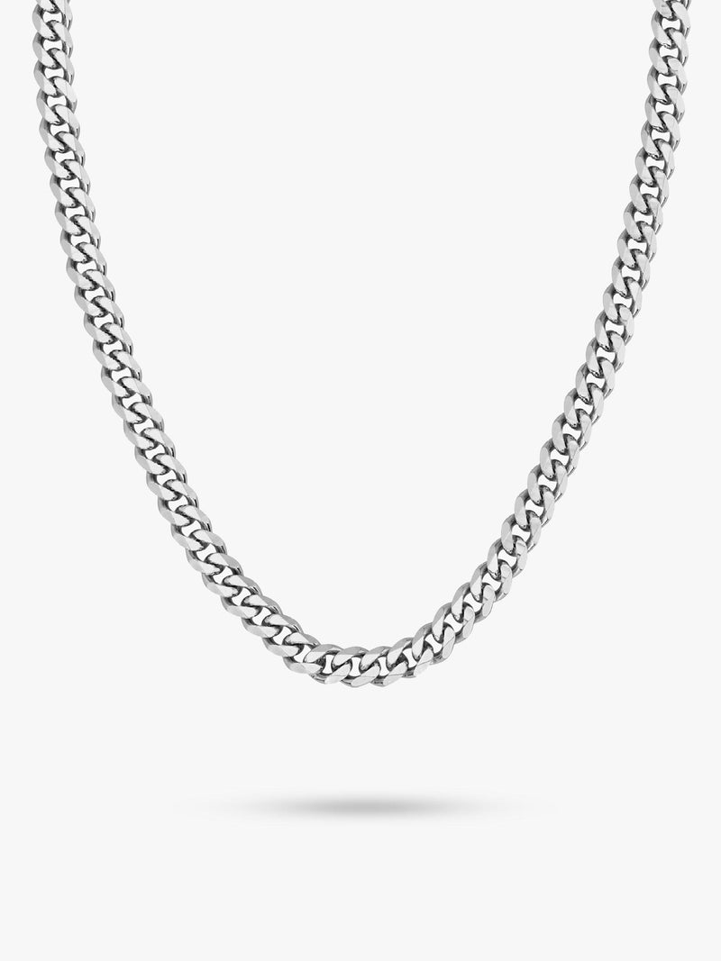 HUGO BOSS silver curb chain necklace, UK version