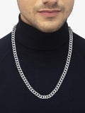 HUGO BOSS silver curb chain necklace, UK version