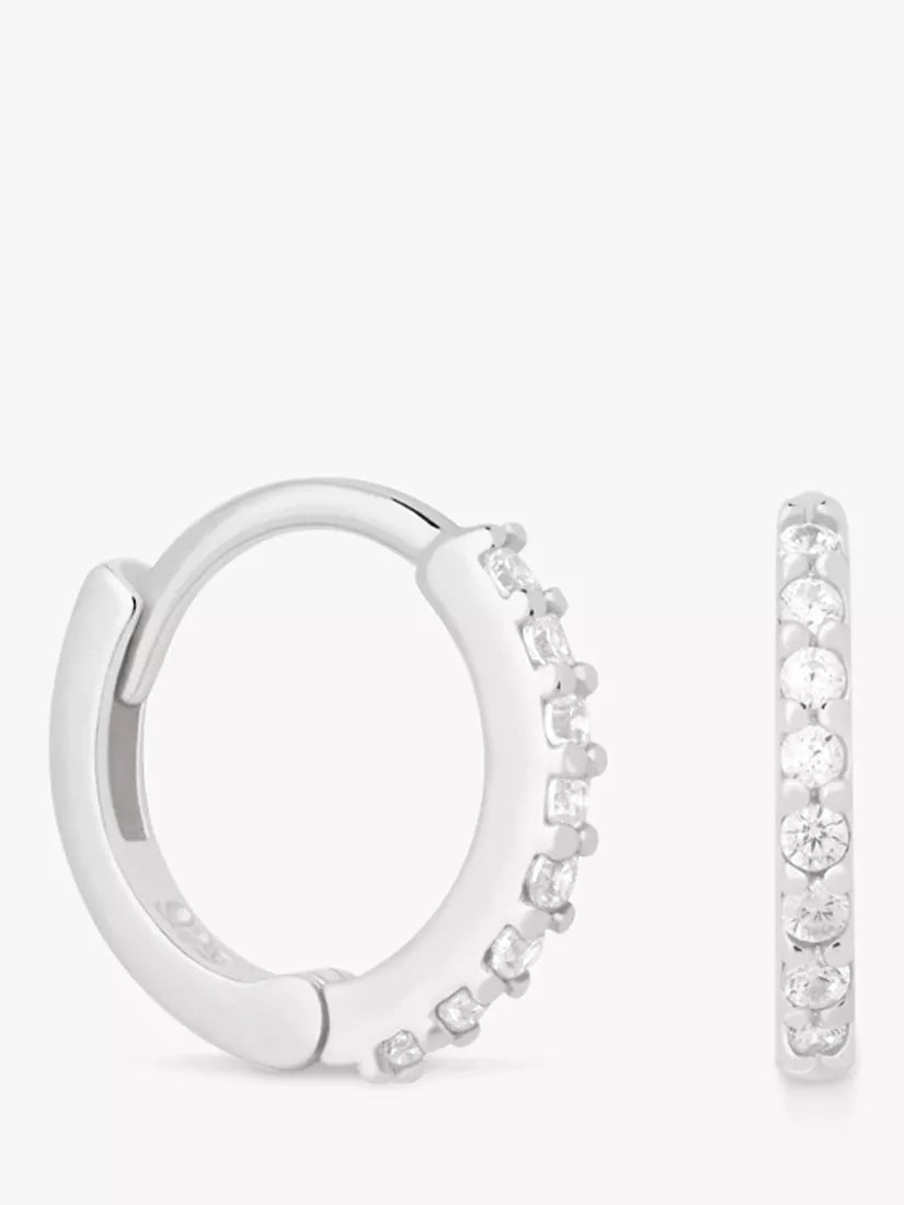 Astrid & Miyu Cubic Zirconia Huggie Hoop Earrings