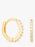 Astrid & Miyu cubic zirconia huggie hoop earrings, imported from the UK