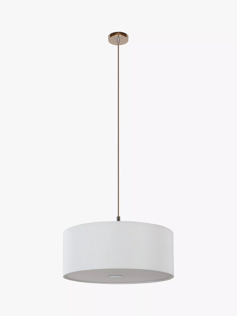 John Lewis micropleated diffuser ceiling light white, imported from the UK