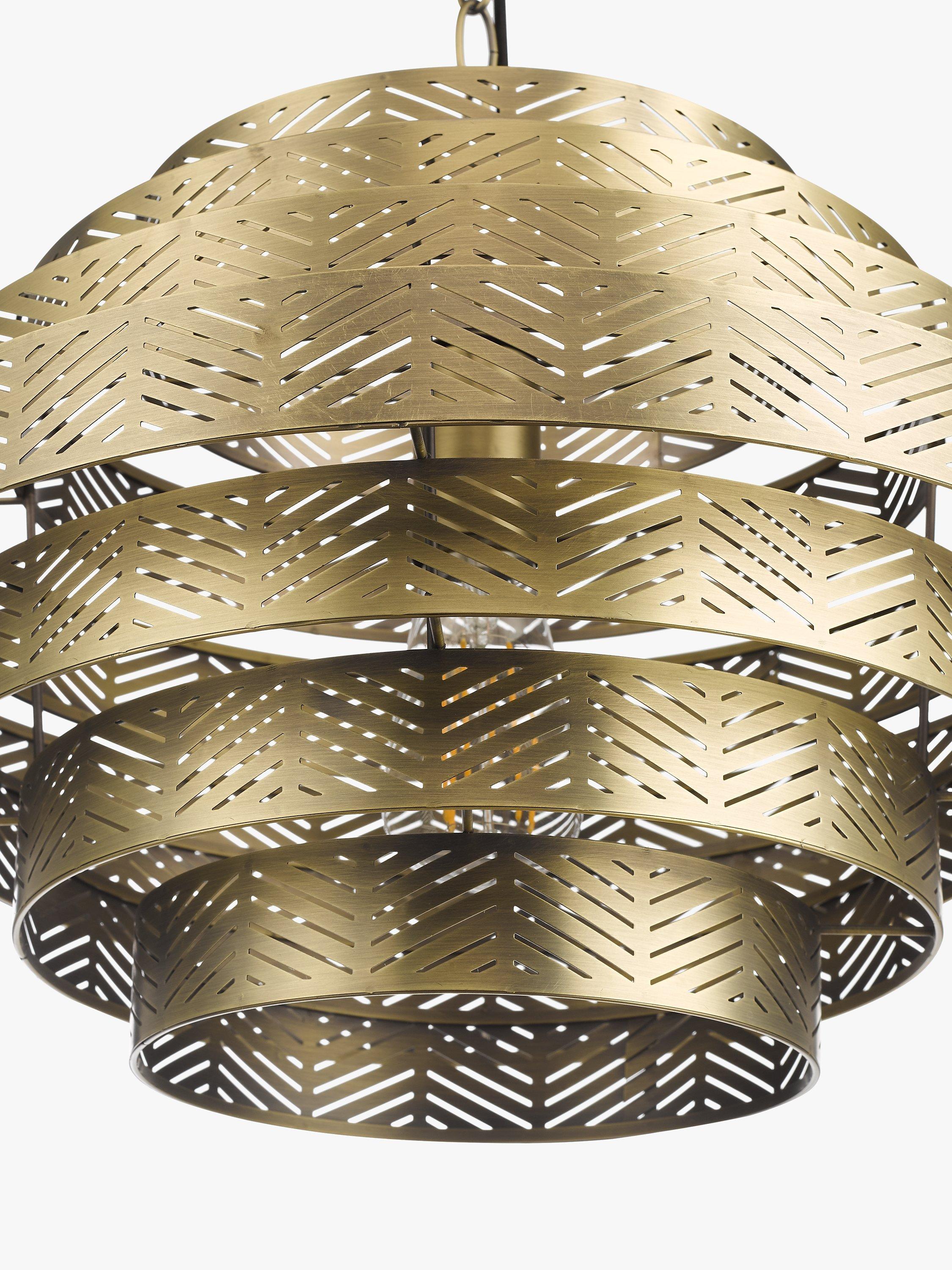 John Lewis herringbone ceiling light antique brass (British brand)