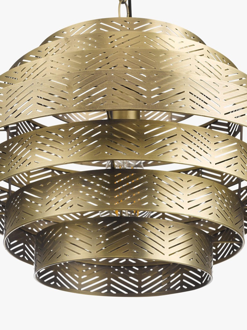 John Lewis herringbone ceiling light antique brass (British brand)