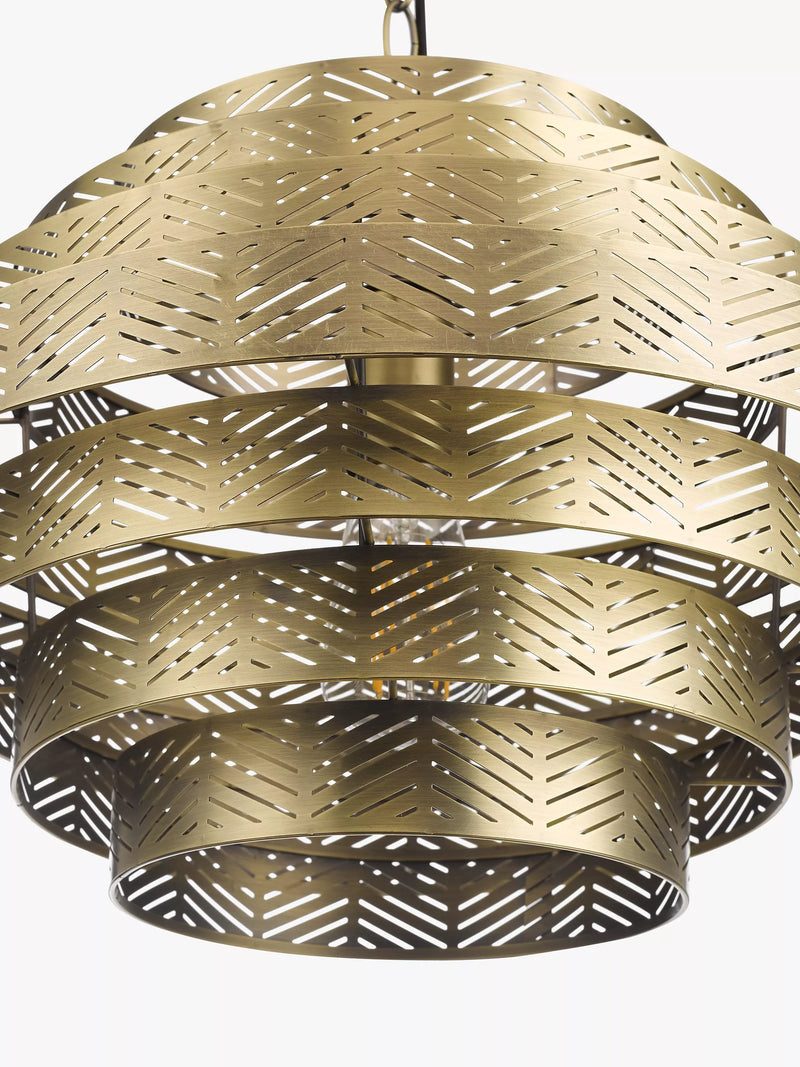 John Lewis herringbone ceiling light antique brass (British brand)