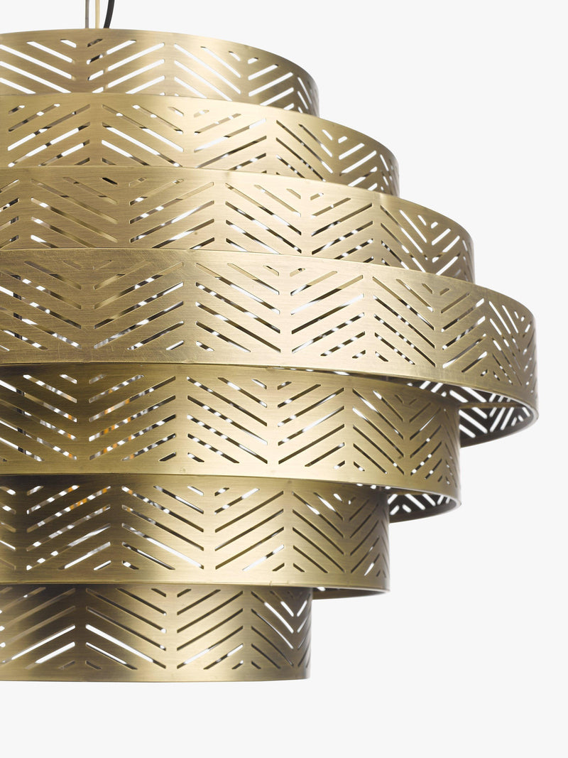 John Lewis herringbone ceiling light antique brass (British brand)