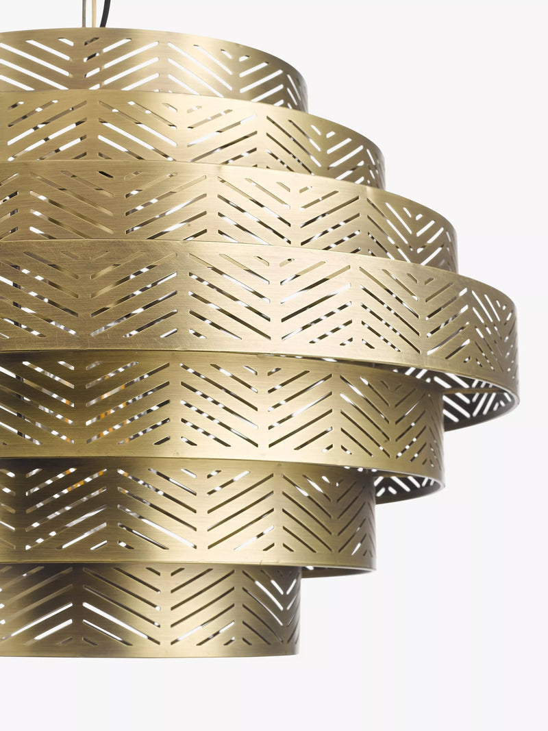 John Lewis herringbone ceiling light antique brass (British brand)