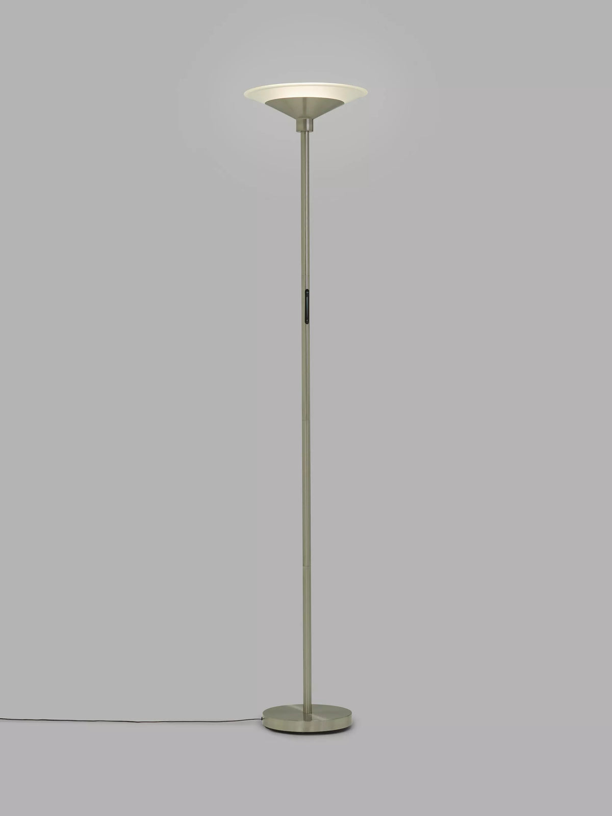 John Lewis torchiere LED floor lamp nickel finish, UK version