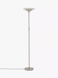 John Lewis torchiere LED floor lamp nickel finish, UK version