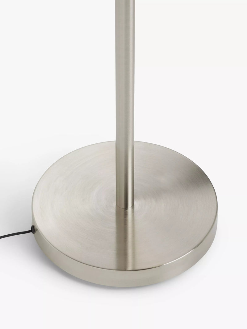 John Lewis torchiere LED floor lamp nickel finish, UK version