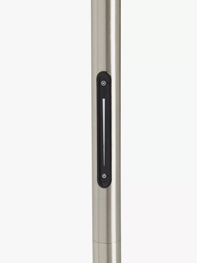 John Lewis torchiere LED floor lamp nickel finish, UK version