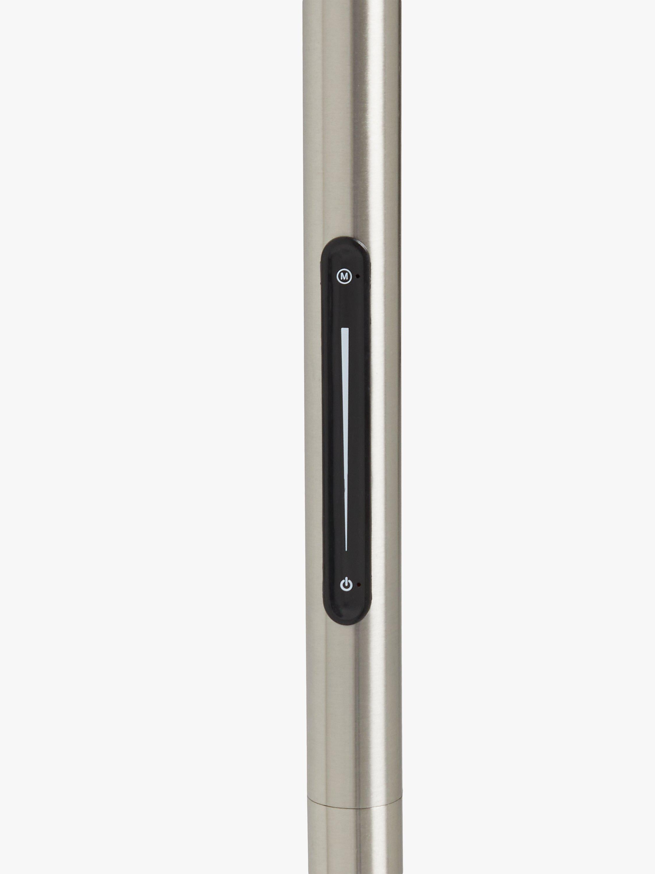John Lewis torchiere LED floor lamp nickel finish, UK version